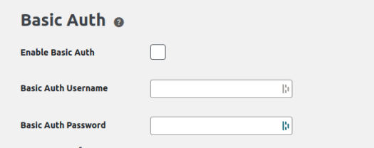 basic auth setting