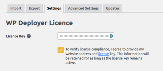 clef licence setting